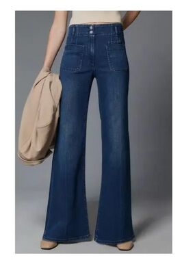 Anthropologie Maeve Junie High-Rise Wide-Leg Jeans 27